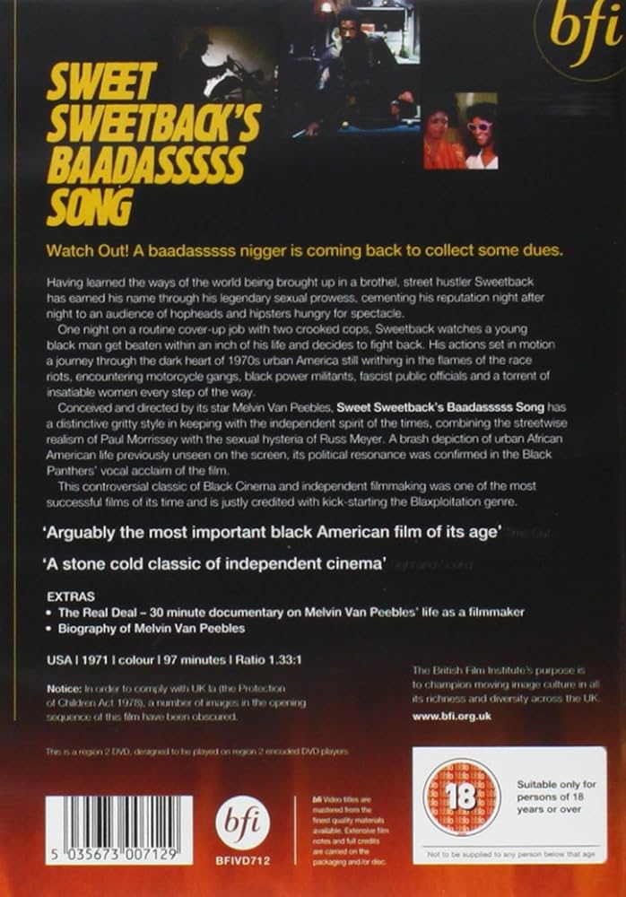 Sweet Sweetback's Baadasssss Song [DVD]: Amazon.co.uk